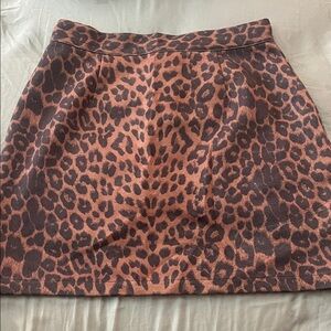 Leopard Print Mini Skirt